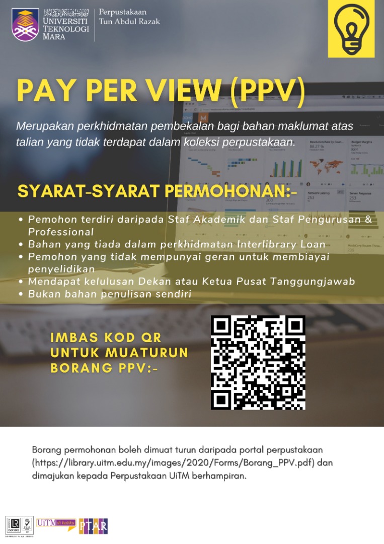 PAY-PER-VIEW is a service offered by Perpustakaan Tun Abdul Razak
