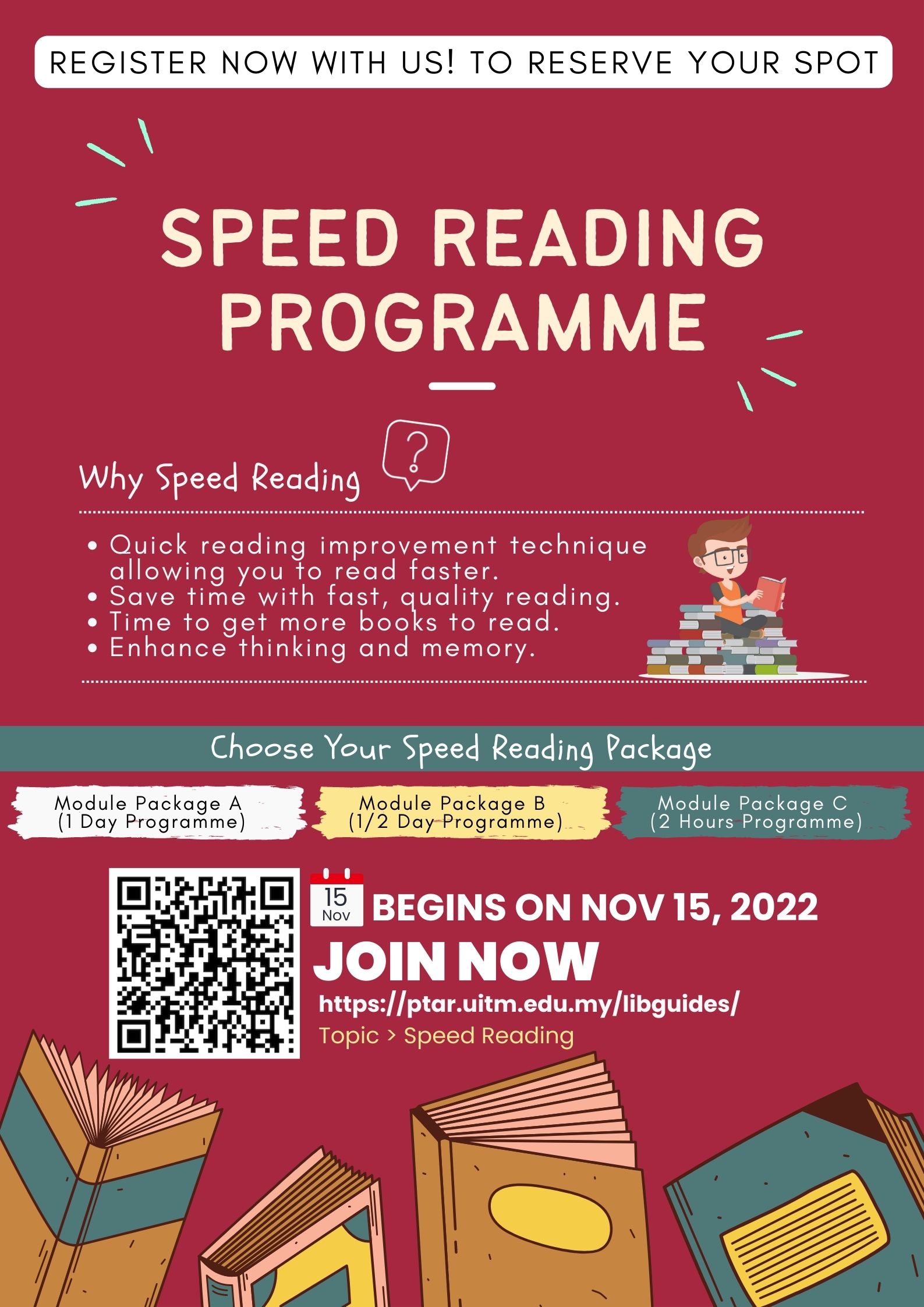 JEMPUTAN KE PROGRAM SPEED READING ANJURAN PERPUSTAKAAN TUN ABDUL RAZAK