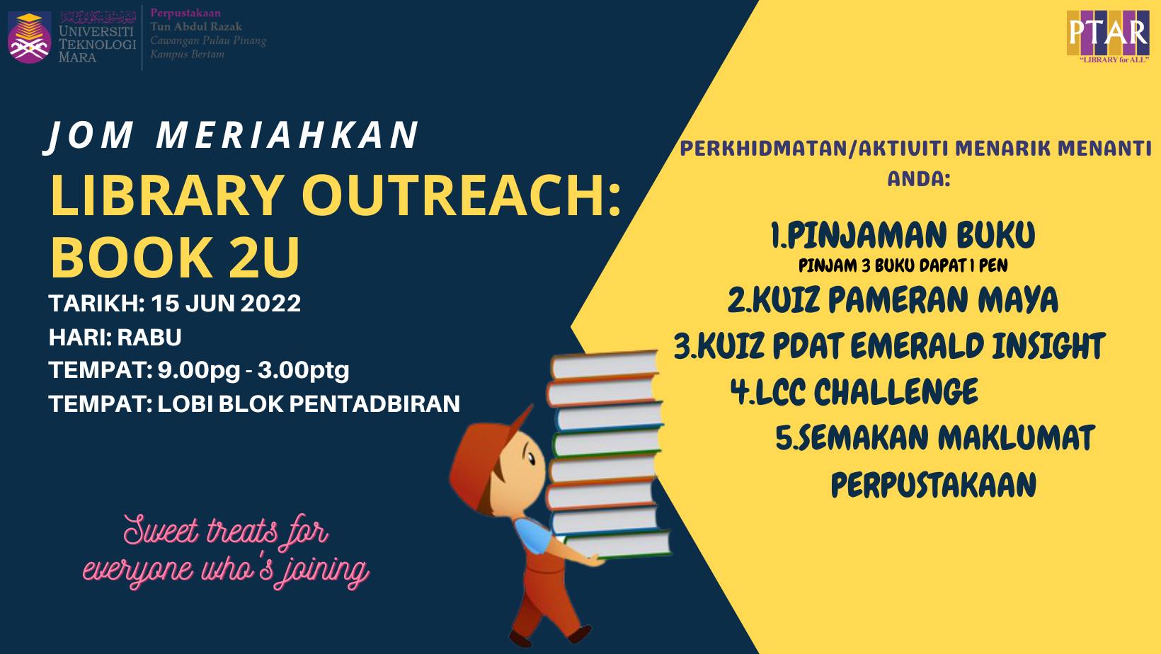 𝐋𝐢𝐛𝐫𝐚𝐫𝐲 𝐎𝐮𝐭𝐫𝐞𝐚𝐜𝐡: 𝐁𝐎𝐎𝐊 𝟐𝐔 @𝐏𝐓𝐀𝐑 𝐁𝐞𝐫𝐭𝐚𝐦 𝟐𝟎𝟐𝟐