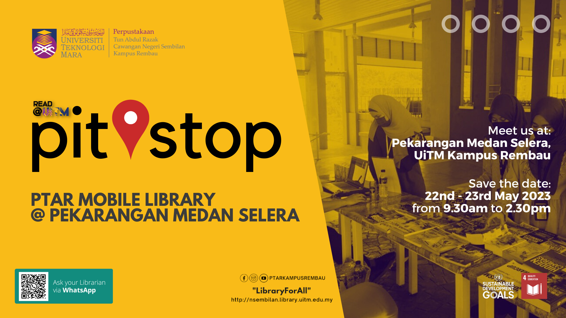 Pit Stop: PTAR Mobile Library @ Pekarangan Medan Selera, UiTM Kampus Rembau