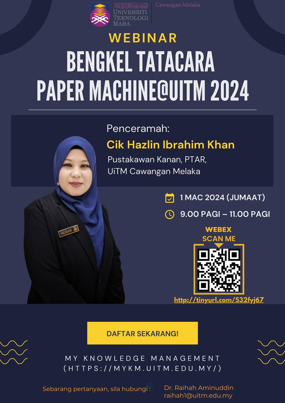 WEBINAR: BENGKEL TATACARA PAPER MACHINE @ UiTM 2024