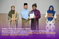 Jabatan Perpustakaan rangkul Tempat Kedua Ketegori Transformasi Digital sempena Majlis Anugerah Kecemerlangan Prestasi Universiti (AKPU2024)