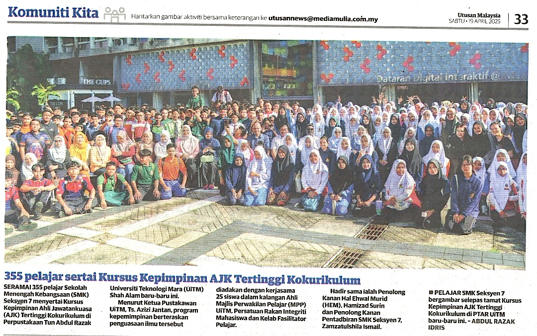 355 pelajar sertai Kursus Kepimpinan AJK Tertinggi Kokurikilum