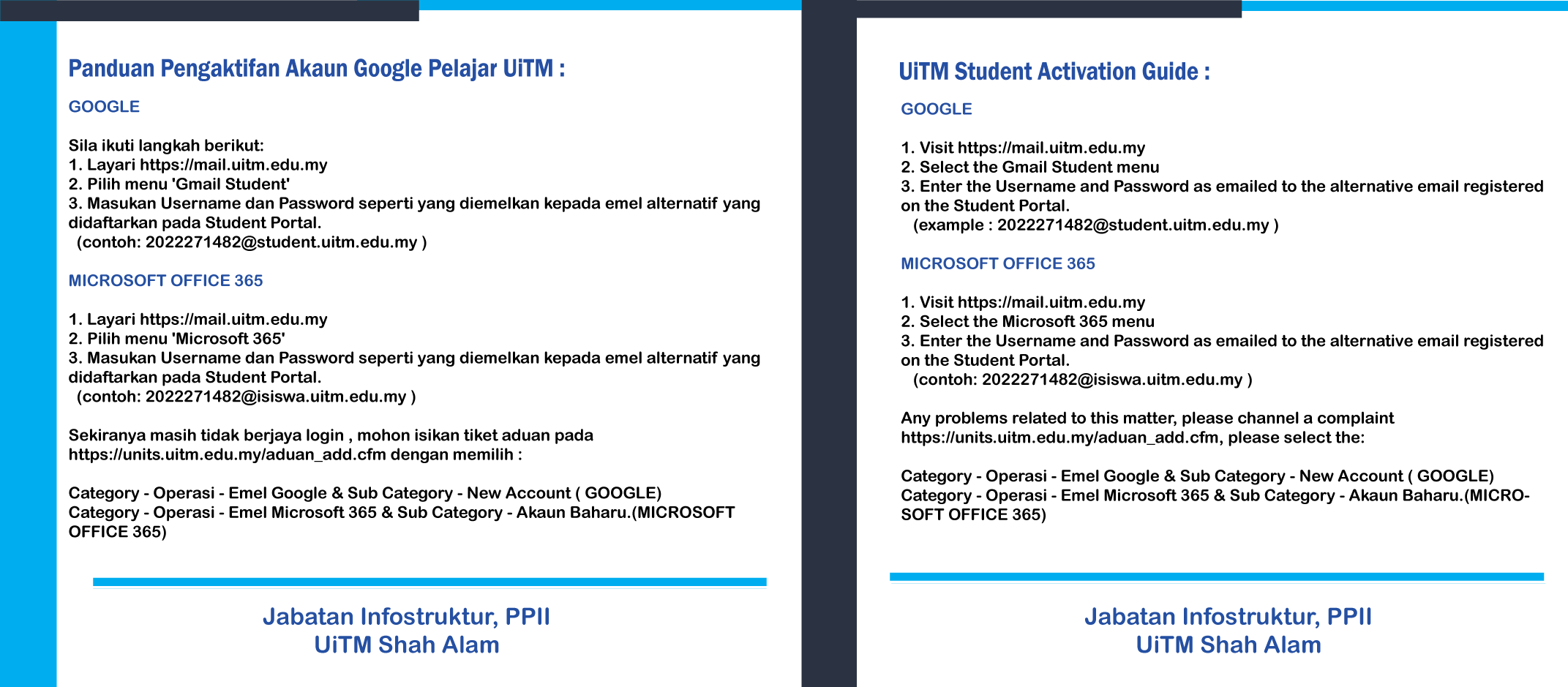 Activate your UiTM Student Google Account today!