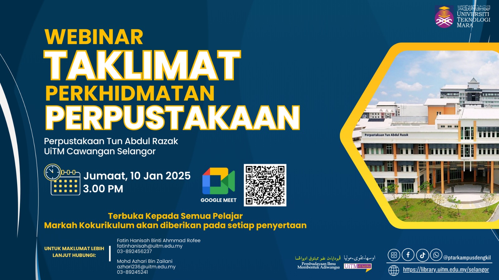 Webinar Taklimat Perkhidmatan Perpustakaan