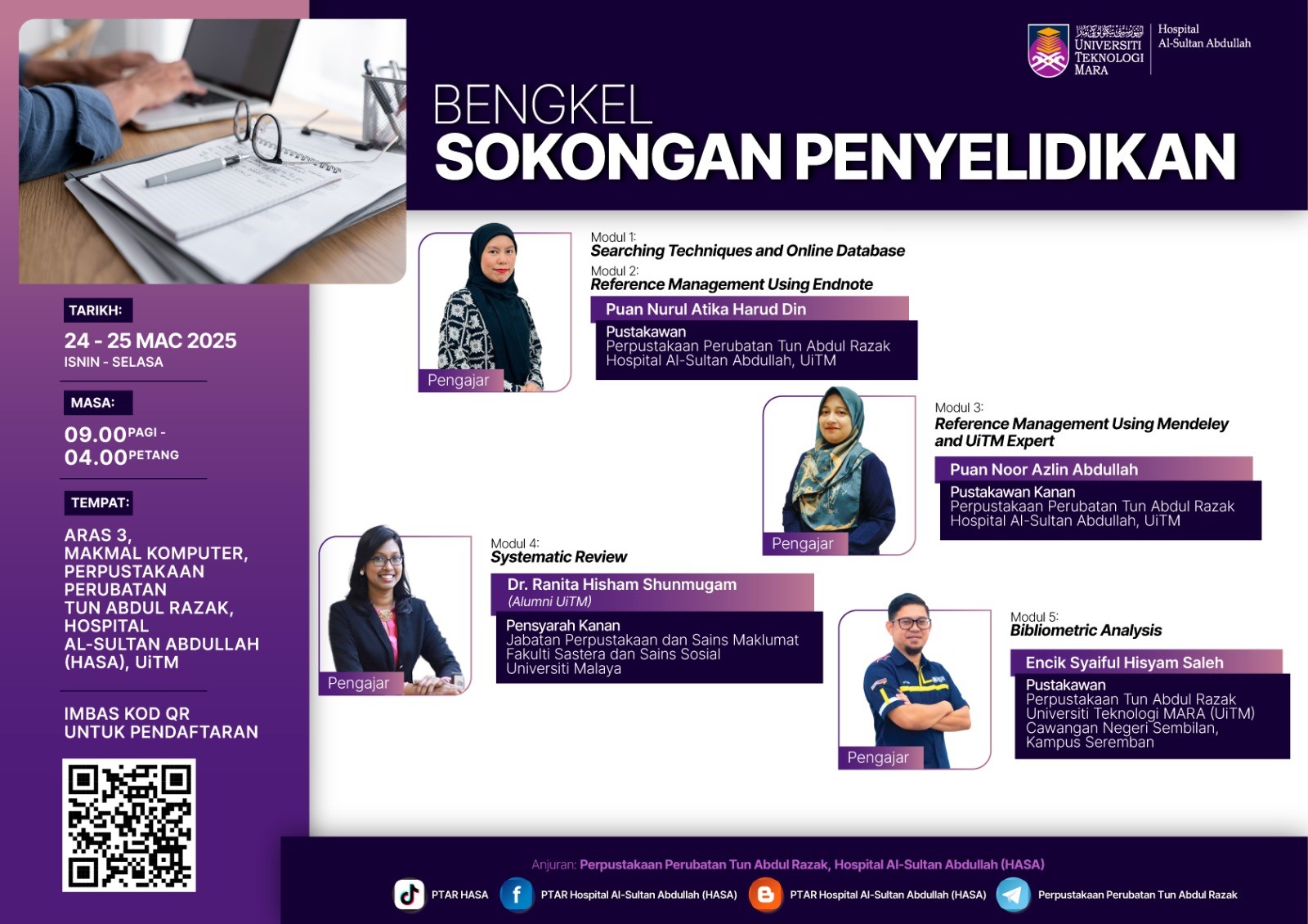 PENDAFTARAN BENGKEL SOKONGAN PENYELIDIKAN