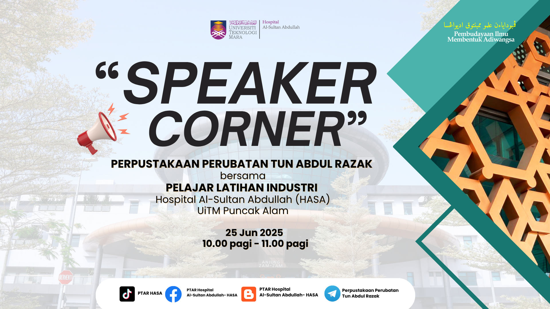 "Speaker Corner" @ PTAR HASA