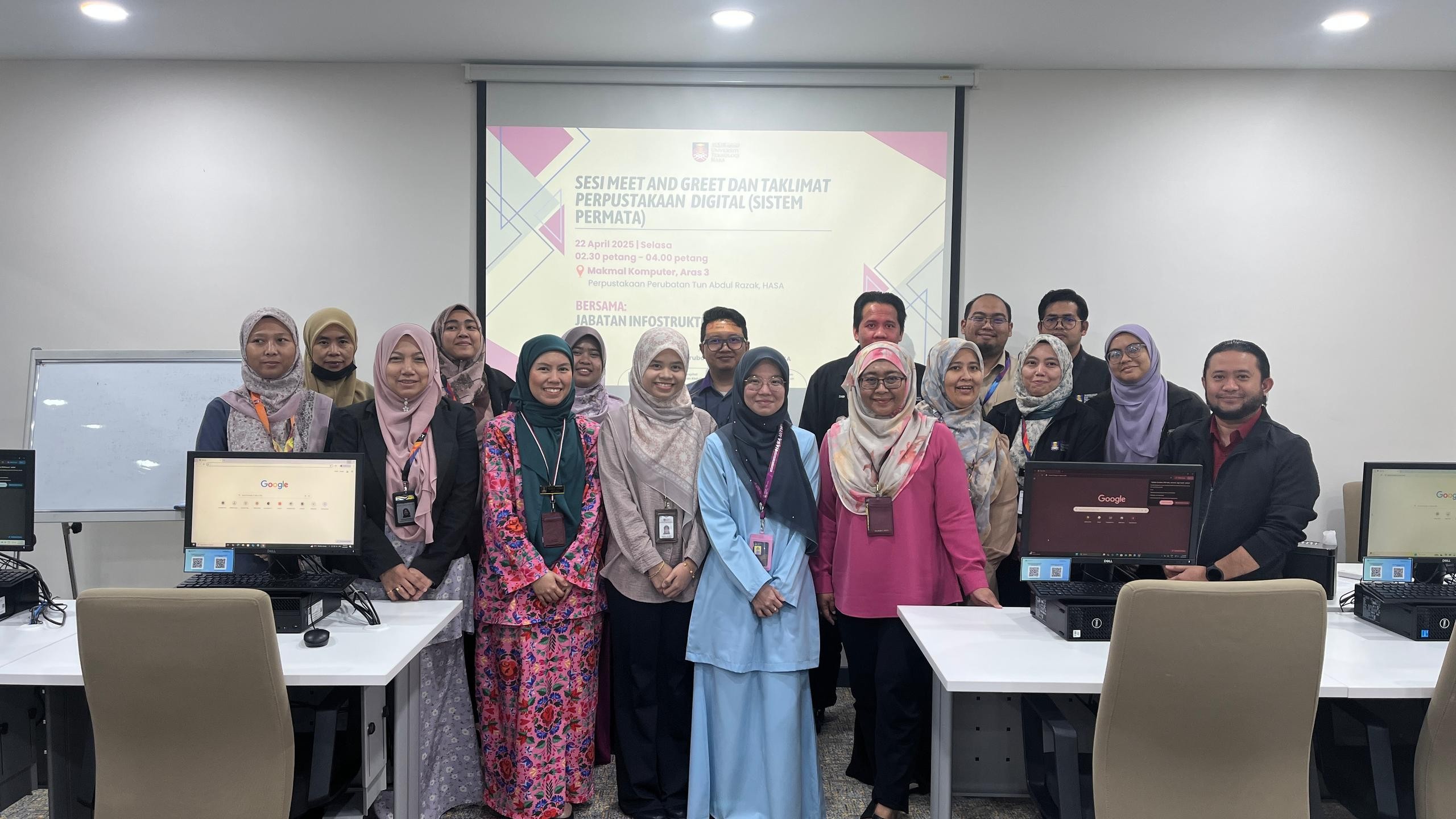 Sesi Meet and Greet dan Taklimat Perpustakaan Digital (Permata) Bersama Jabatan Infostruktur