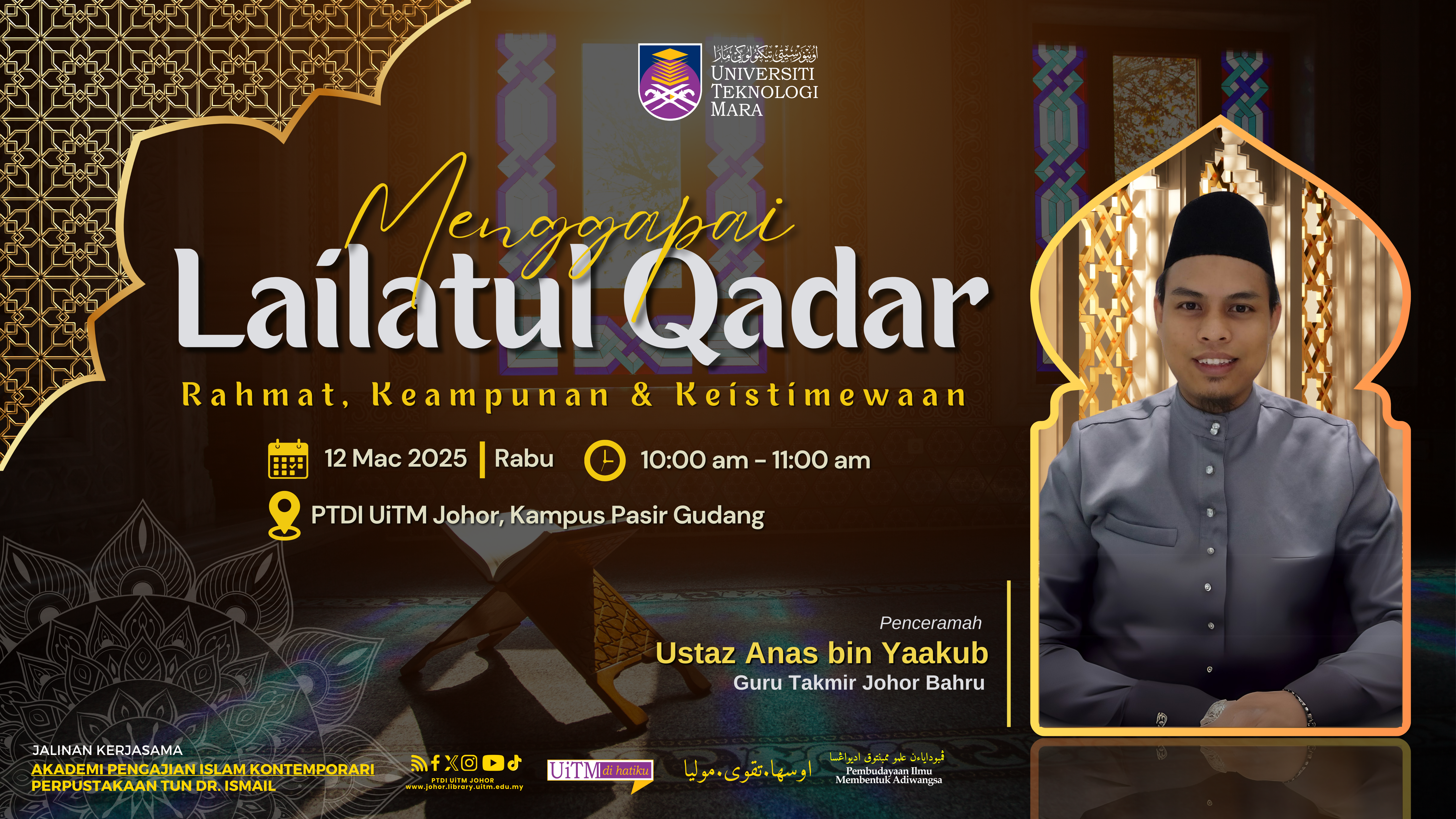 Live@PTDI:"Menggapai Lailatul Qadar:Rahmat, Keampunan & Keistimewaan"