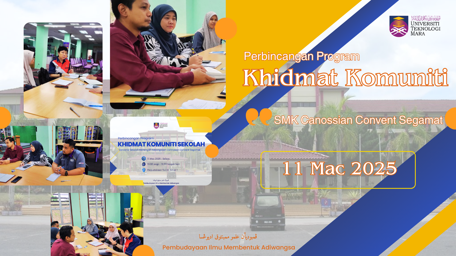 Perbincangan Program Khidmat Komuniti Bersama SMK Canossian Convent Segamat