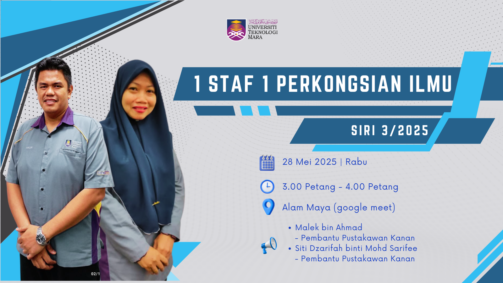Cakna & Cendekia: Siri Ketiga - 1 Staf 1 Perkongsian Ilmu PTDI