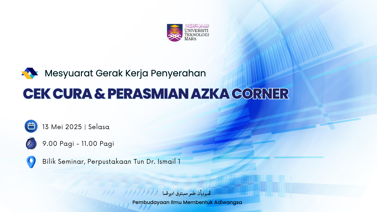 PTDI Mulakan Langkah Persediaan Majlis Penyerahan Cek Cura & Perasmian Azka Corner