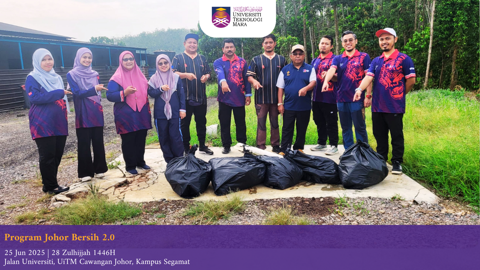 Program Johor Bersih 2.0: PTDI Teguh Sokong Kebersihan Kampus dan Kelestarian Alam