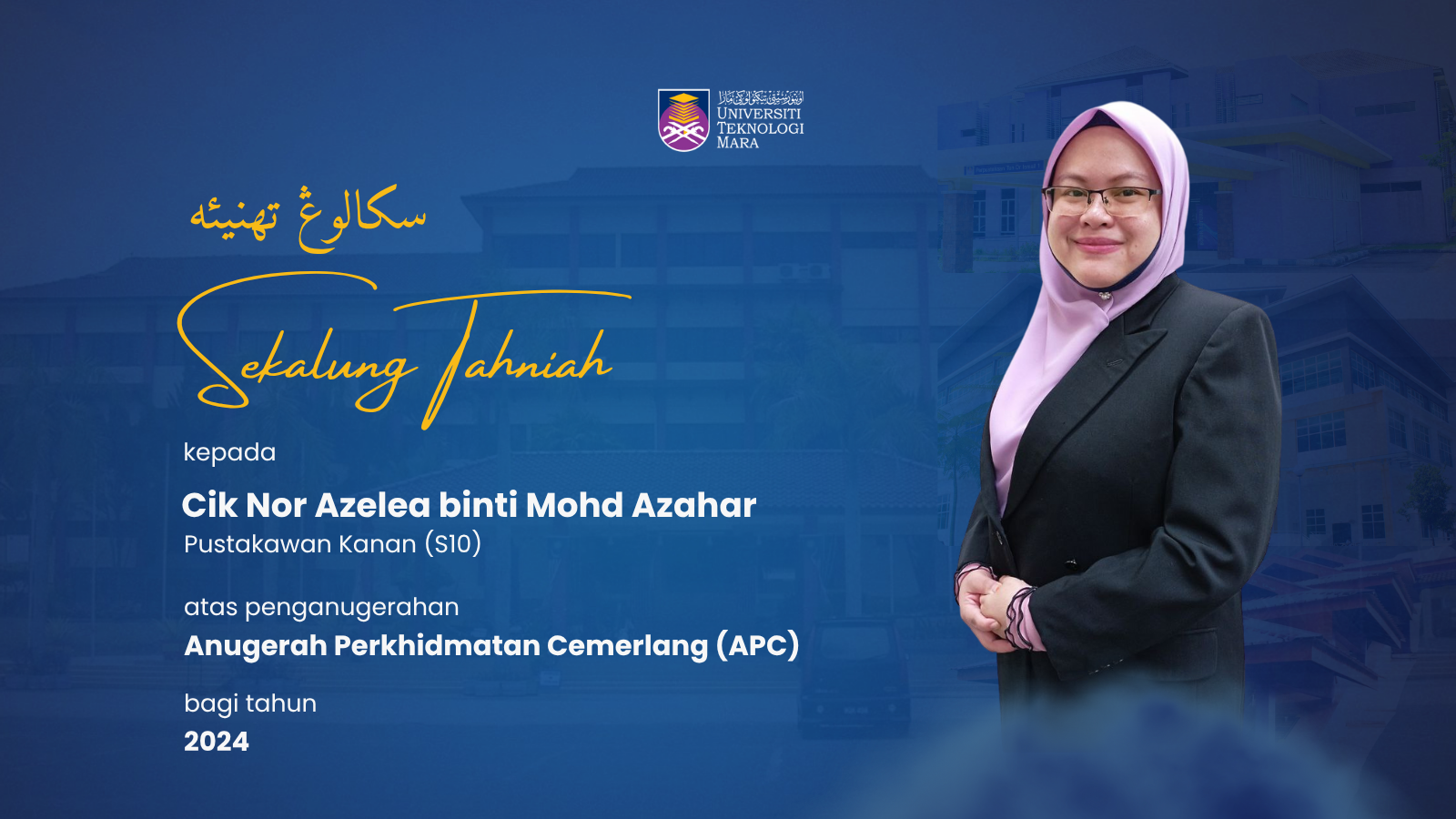Syabas dan Tahniah: Penerima Anugerah Perkhidmatan Cemerlang 2024