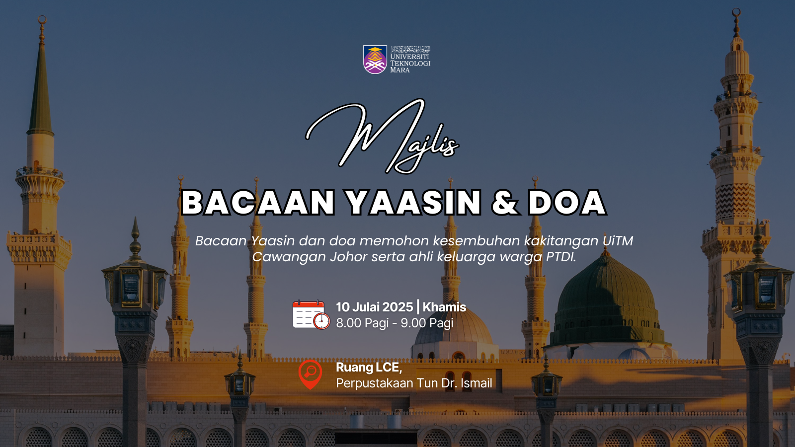 Satu Hati, Satu Doa : PTDI Anjur Bacaan Yaasin & Doa Bersama