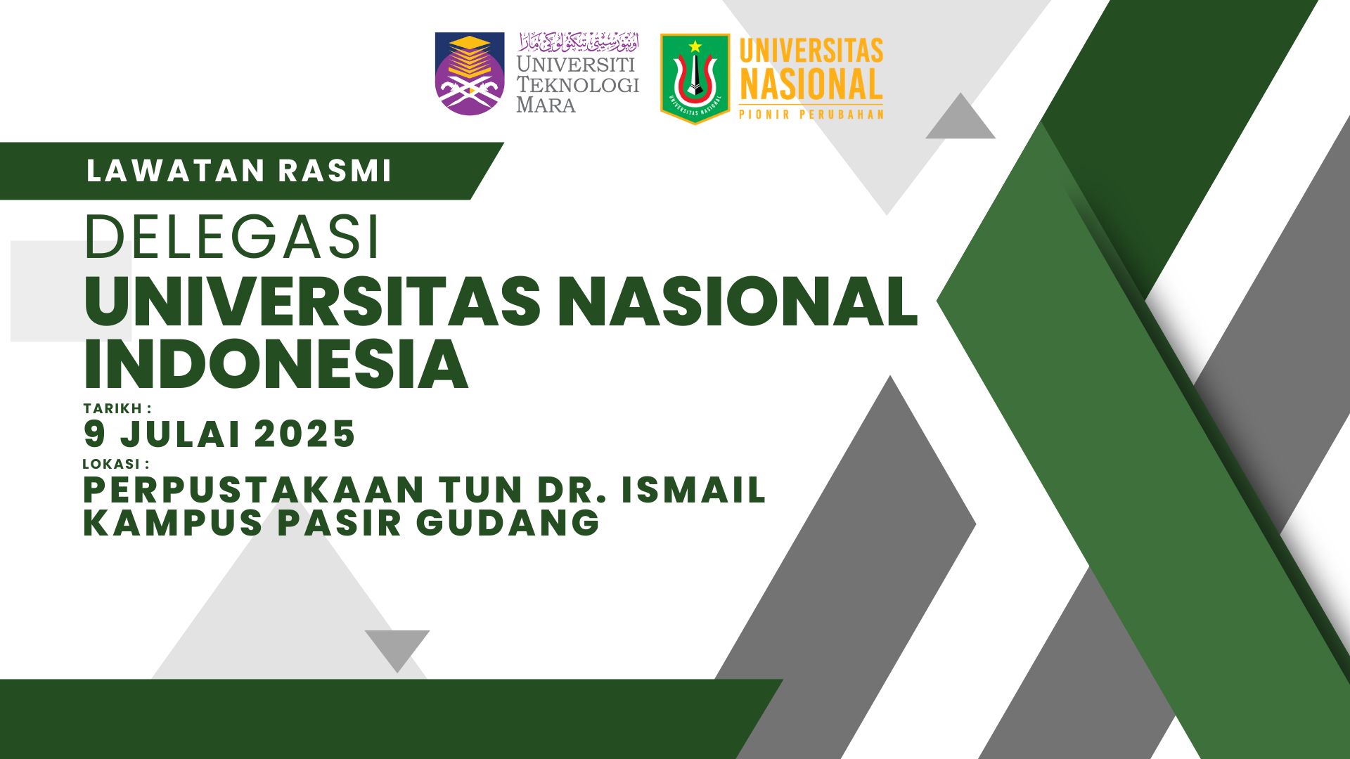 Lawatan Ilmu Dari Deligasi Universitas Nasional Indonesia