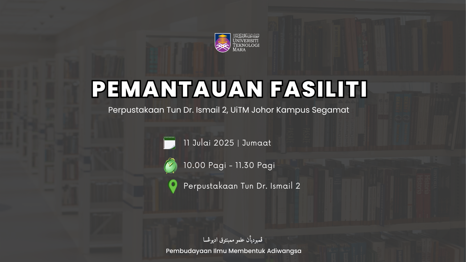Pantau Demi Prihatin: Pemantauan Fasiliti PTDI 2 Tingkatkan Kualiti Perkhidmatan