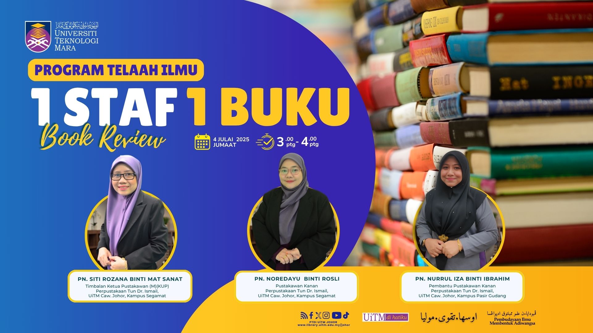 Program Telaah Ilmu: 1 Staf 1 Buku “Book Review” Perkukuh Budaya Membaca di PTDI