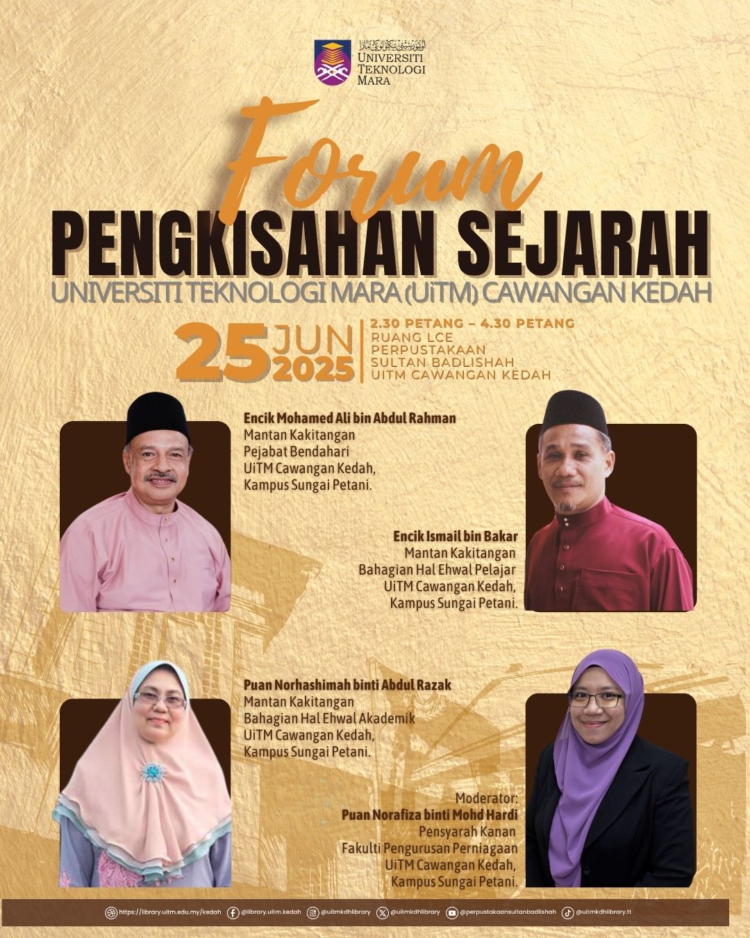 Live@PTAR PSB: “Pengkisahan Sejarah Universiti Teknologi Mara(UiTM) Cawangan Kedah”