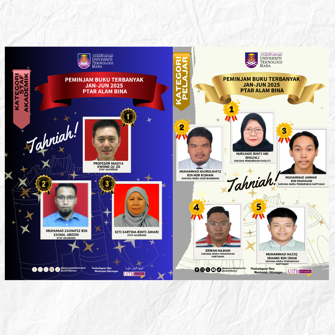 Pemenang Peminjam Buku Terbanyak PTAR Alam Bina