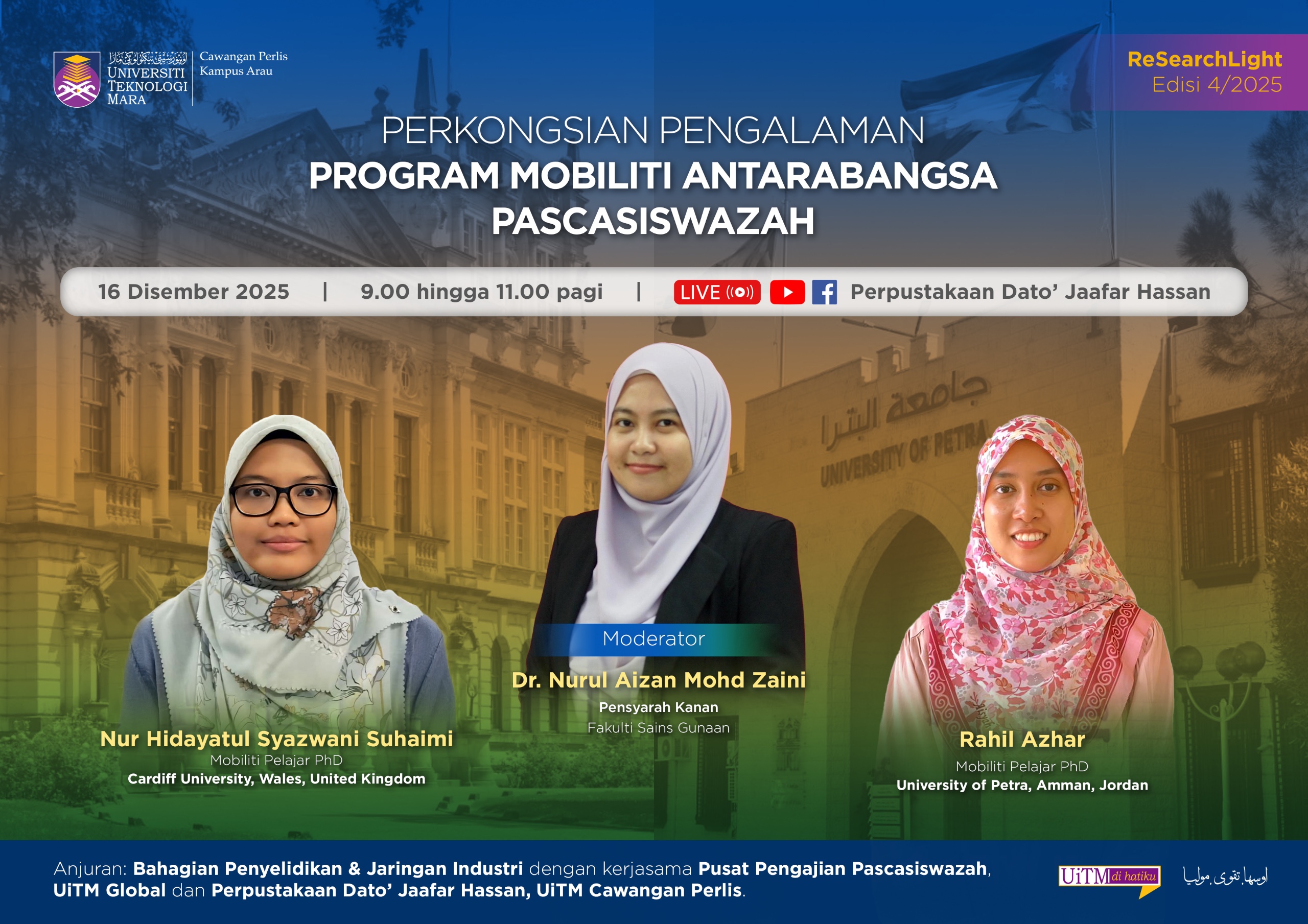 Menggapai Menara Gading Antarabangsa: Pengalaman Berharga Pelajar PhD UiTM Perlis di UK dan Jordan