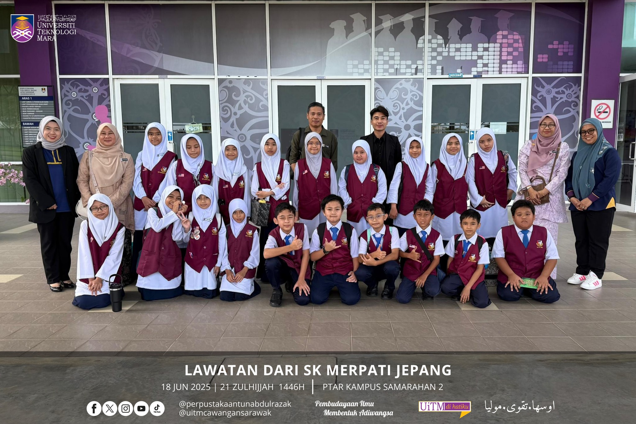 Lawatan Pengawas Sekolah SK Merpati Jepang Ke PTAR UiTM Cawangan Sarawak