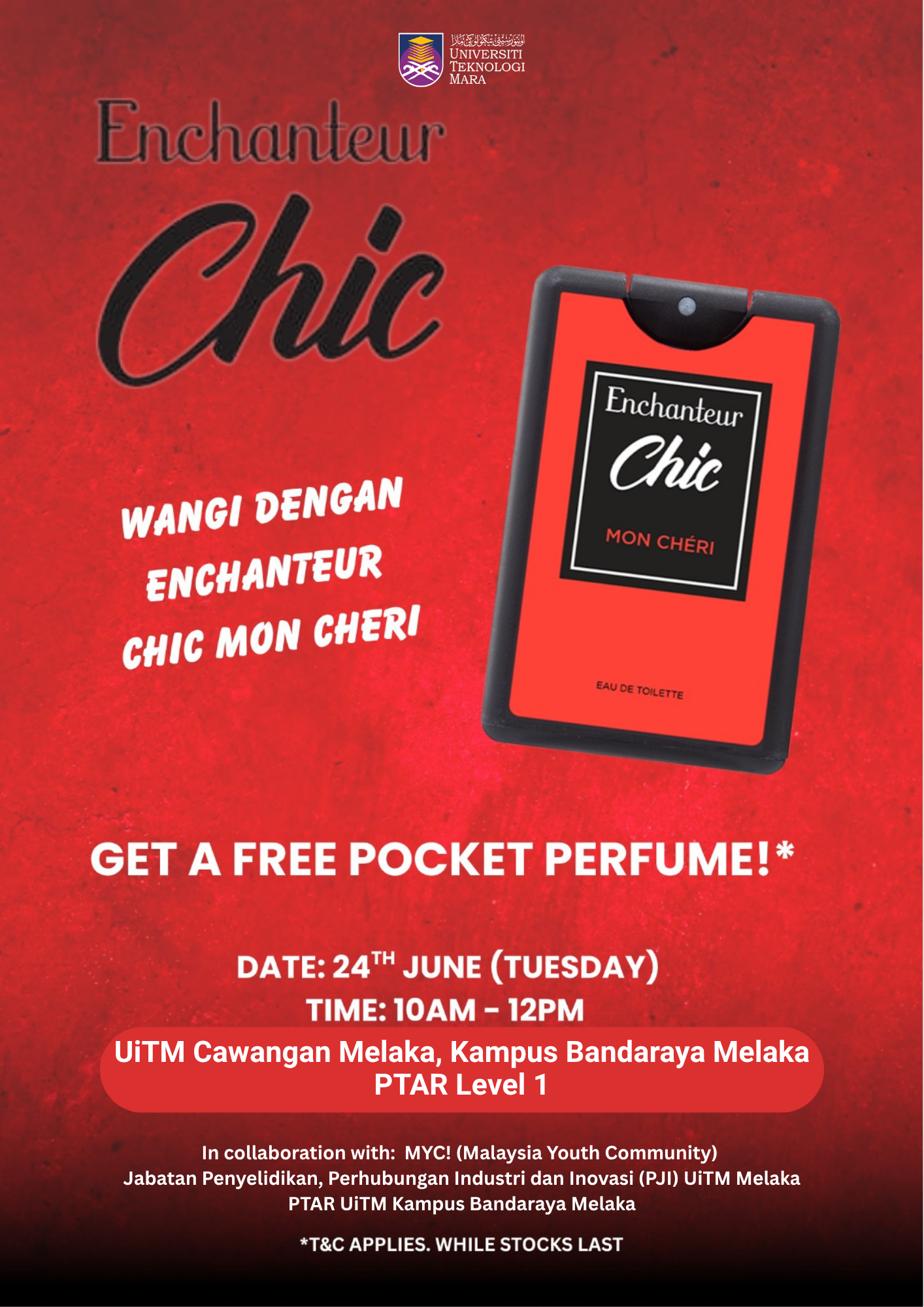 Program Pengedaran ‘Enchanteur Chic Mon Cheri’ Di PTAR Kampus Bandaraya Melaka