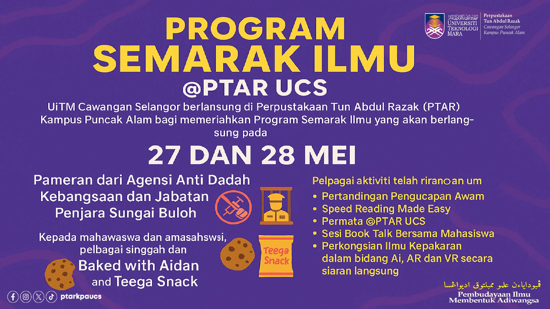 Program Semarak Ilmu @PTAR UCS Meriahkan UiTM Cawangan Selangor