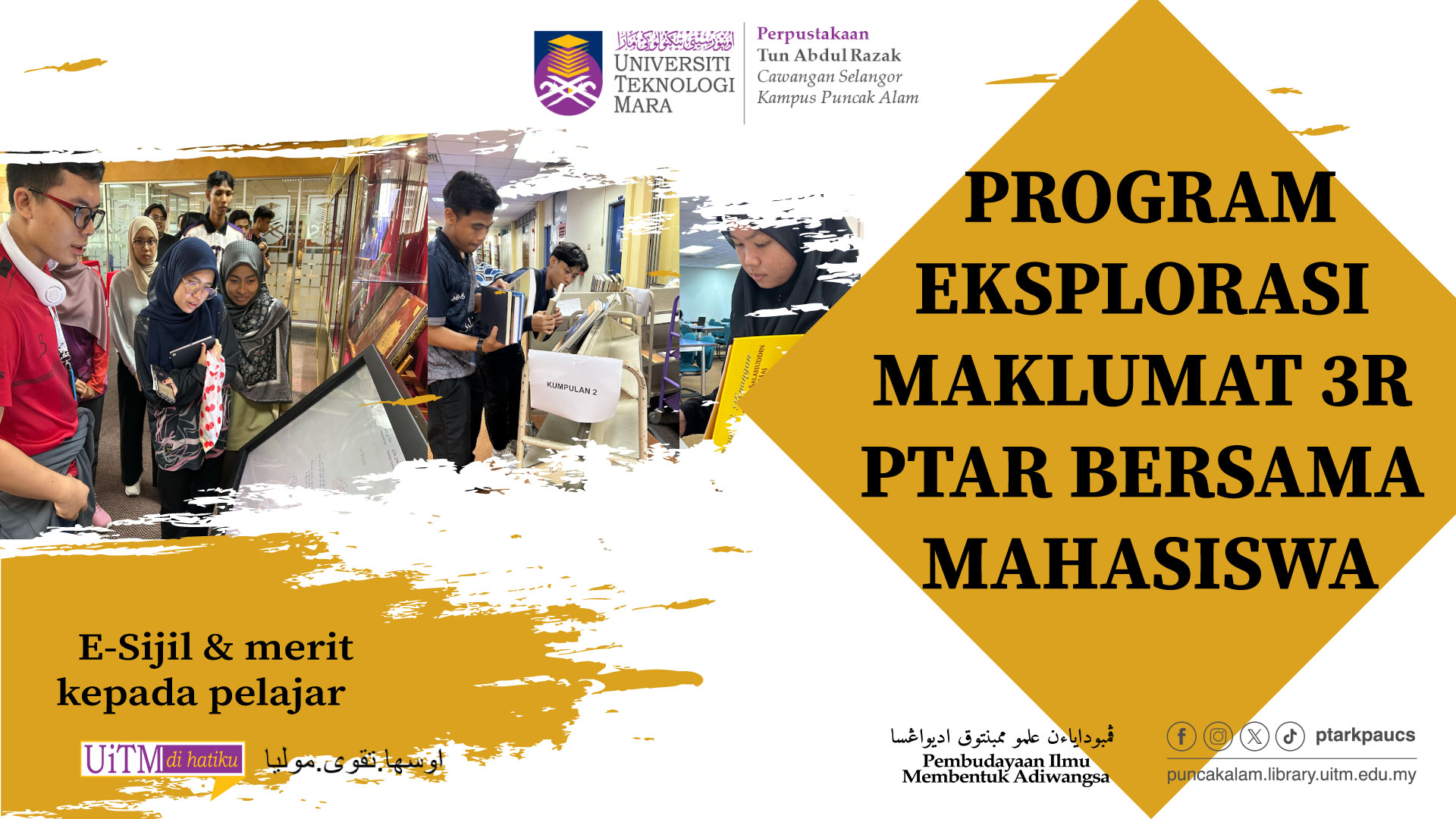 Pencarian Peserta Eksplorasi Maklumat 3R PTAR Bersama Mahasiswa
