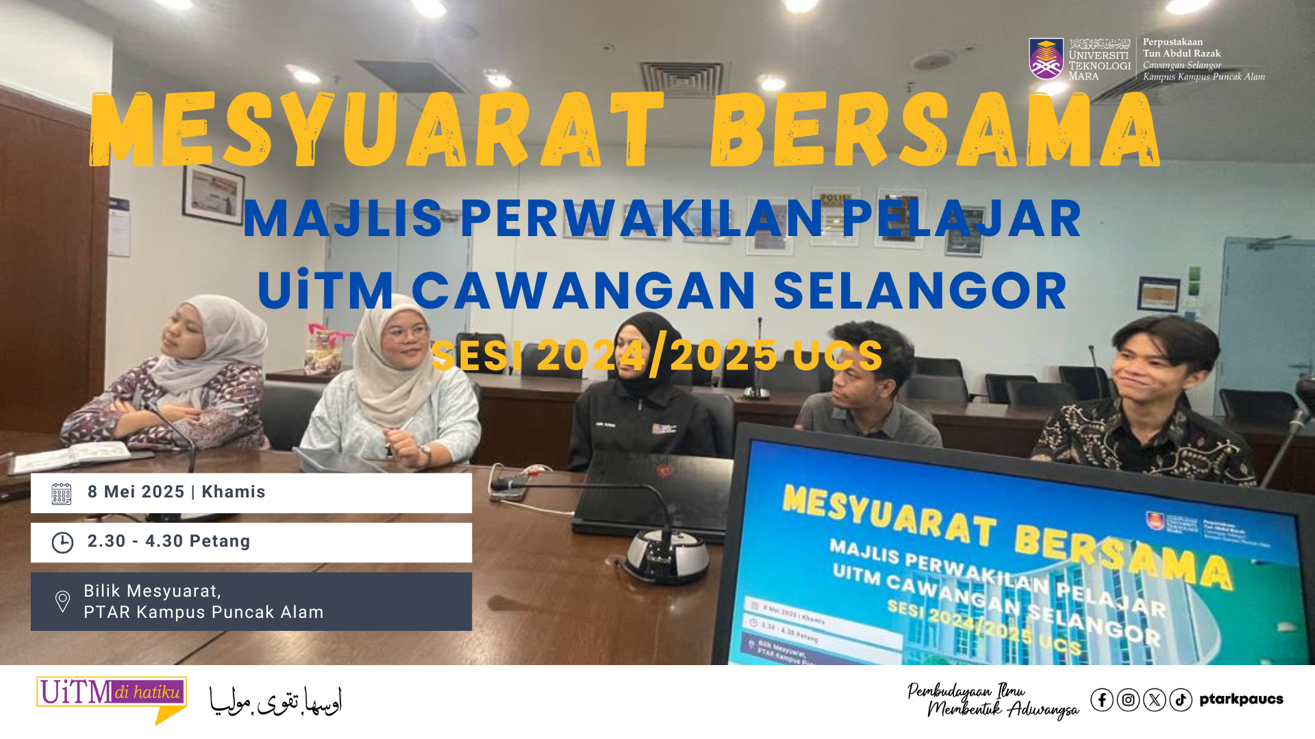 Mesyuarat Bersama MPP UCS : Program Pembudayaan Ilmu Bersama Mahasiswa