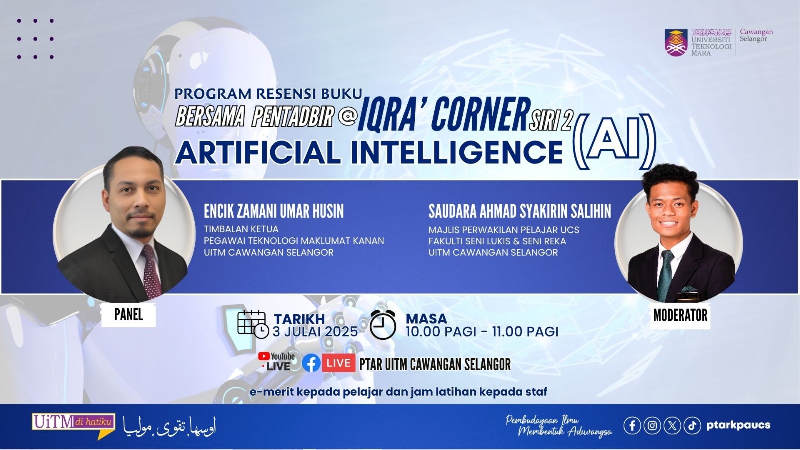 Program Resensi Buku Bersama Pentadbir@Iqra' Corner UCS Siri 2 : Artificial Intelligence (AI)