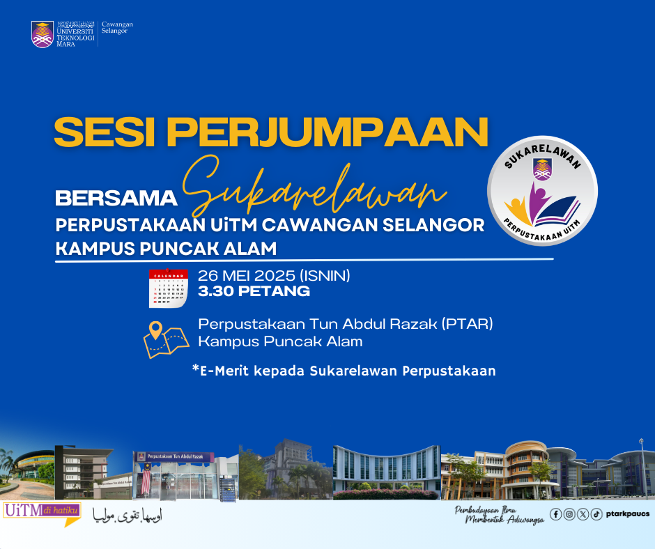 Sesi Perjumpaan bersam sukarelawan perpustakaan uitm cawagan selangor kampus puncak alam siri 2