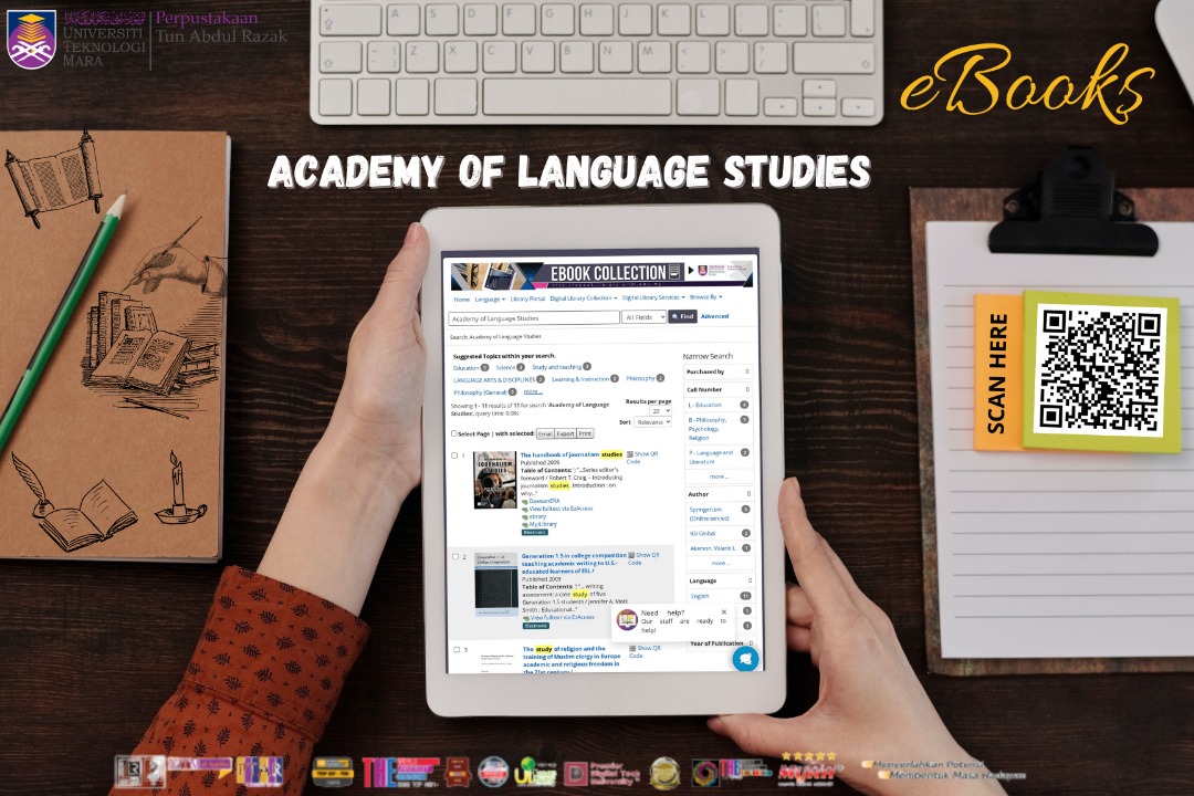 Akses eBook  berkaitan Akademi Pengajian Bahasa yang dilanggan oleh Perpustakaan UiTM.
