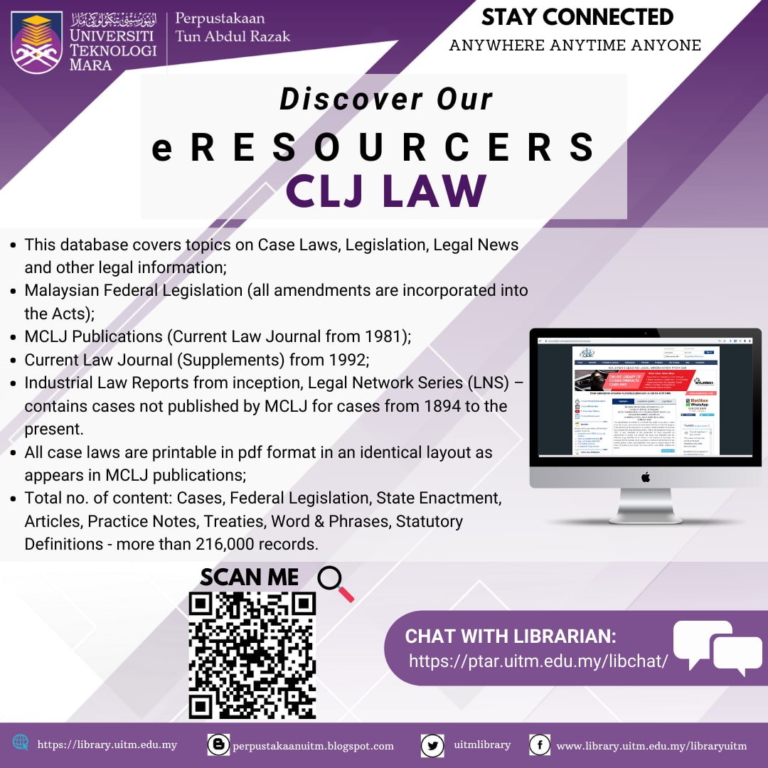 Discover our eResources : CLJ Law