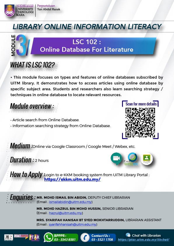 LSC102: Online Database for Literature