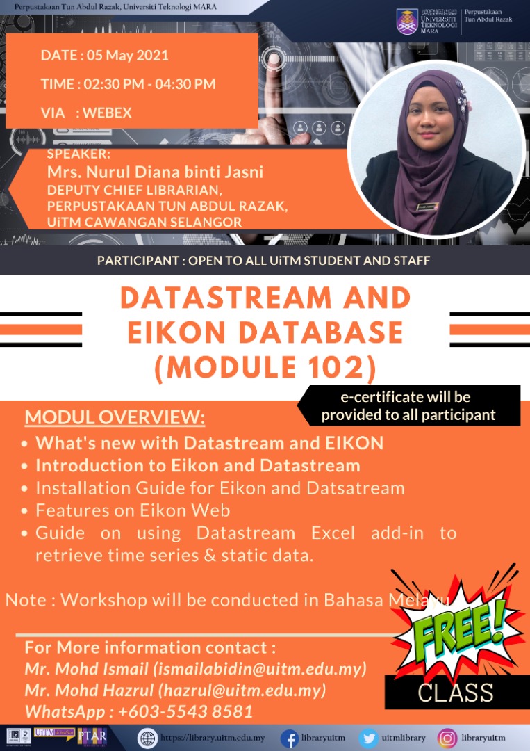 Webinar Series - Datastream and Eikon database (module 102)