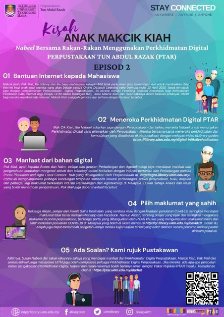 *Kisah Anak Makcik Kiah, - Nabeel Bersama Rakan-Rakan Menggunakan Perkhidmatan Digital Perpustakaan Tun Abdul Razak (PTAR) Episod 2