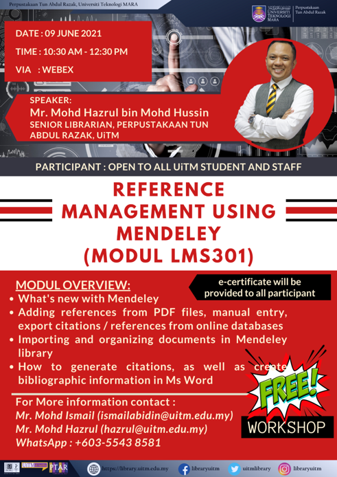 Reference Management using Mendeley