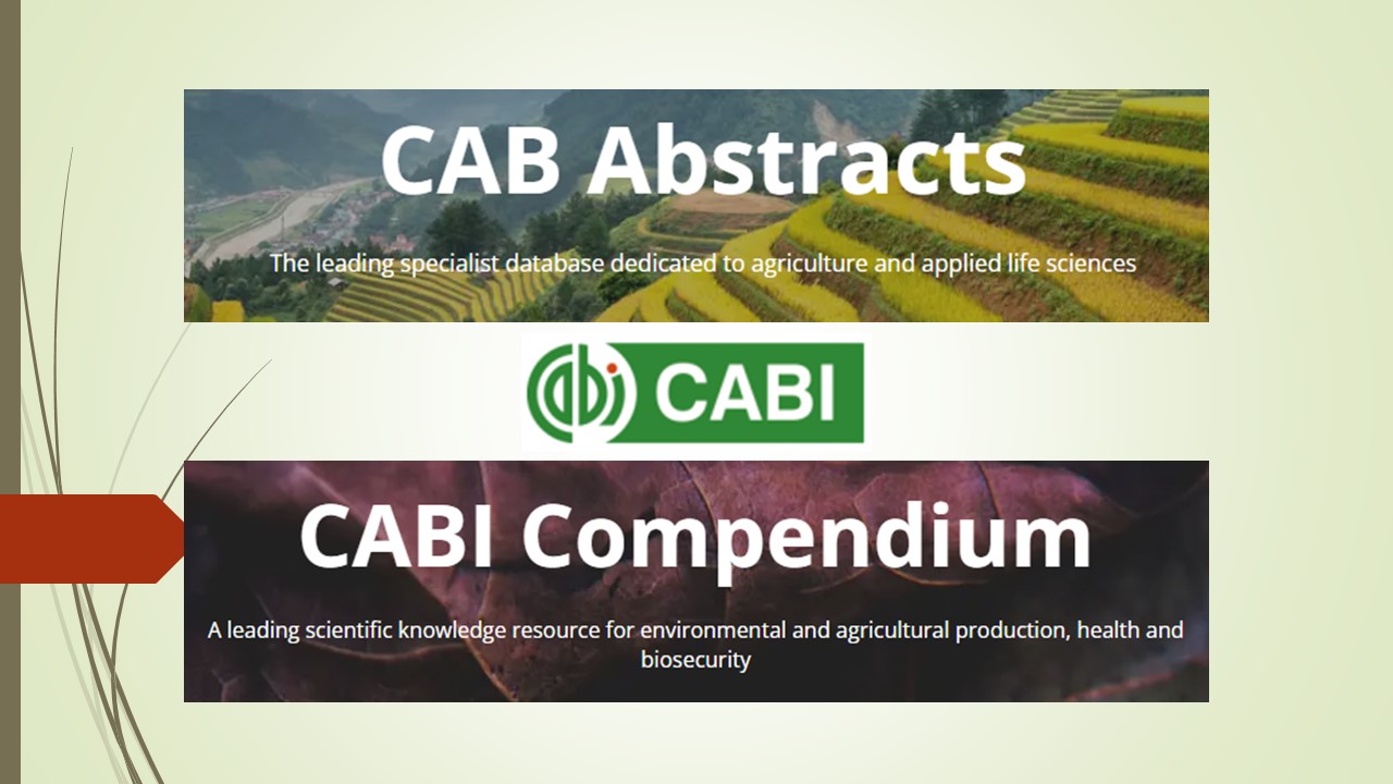 Trial Access: CAB Abstracts & CABI Compendium