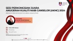 Sesi Perkongsian Juara Anugerah Kualiti Naib Canselor (AKNC) bersama Perpustakaan Tun Abdul Razak (PTAR).
