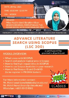 Advance Literature search using Scopus (LSC 200)